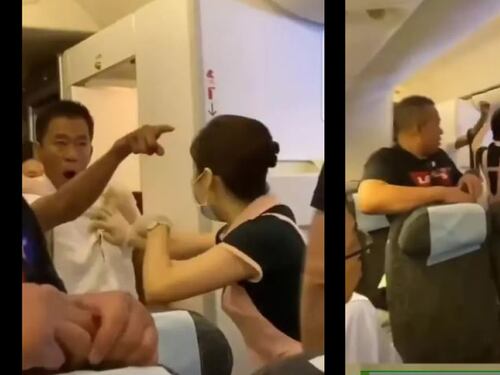Video registra pelea por asiento en vuelo desde Taiwán a California