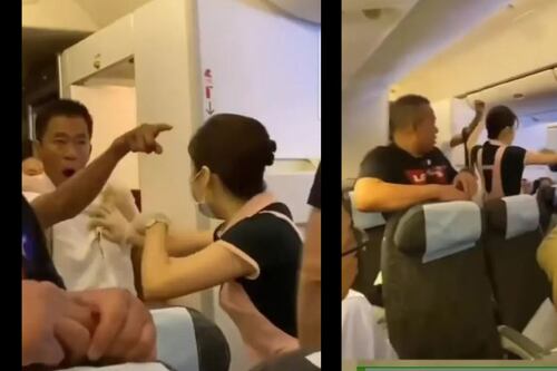 Video registra pelea por asiento en vuelo desde Taiwán a California