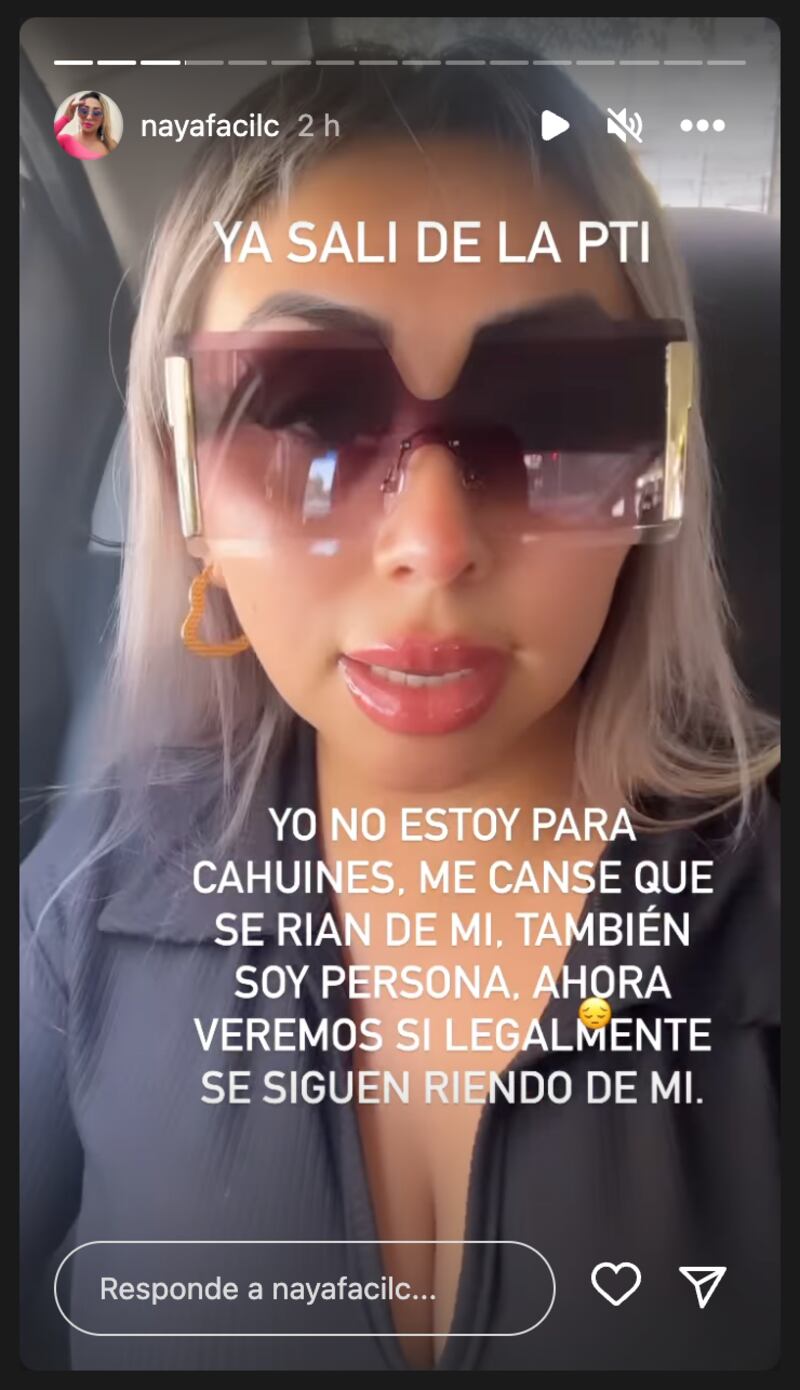 Historias de Naya Fácil | Fuente: Instagram