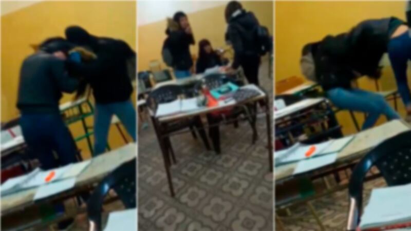 Le pegan a alumna por linda