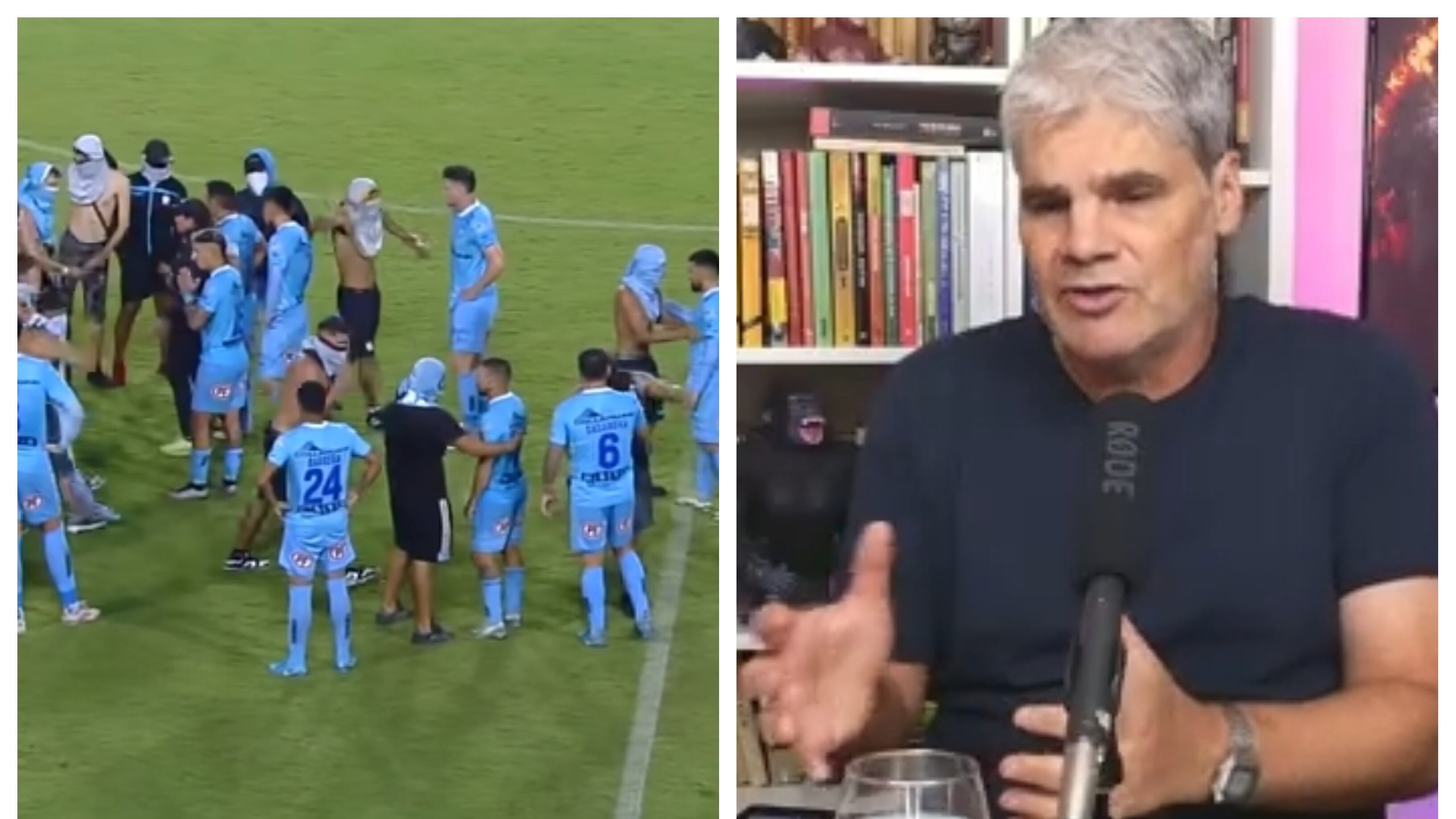 El periodista deportivo reaccionó indignado por la suspensión del partido de Iquique y Unión Española.