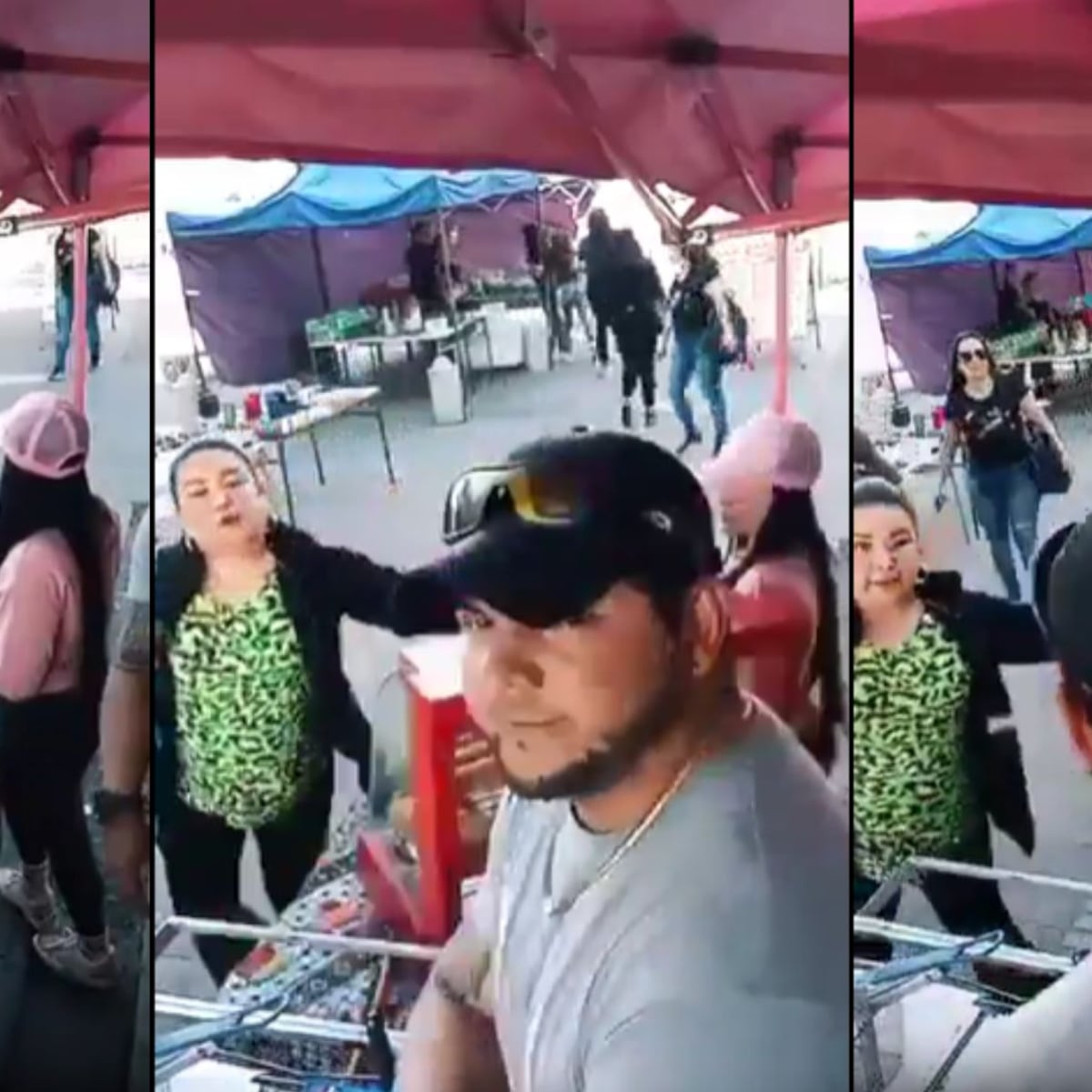 Mujer destruye puesto de comerciantes venezolanos en video viral Mujer destruye puesto de comerciantes venezolanos en video viral