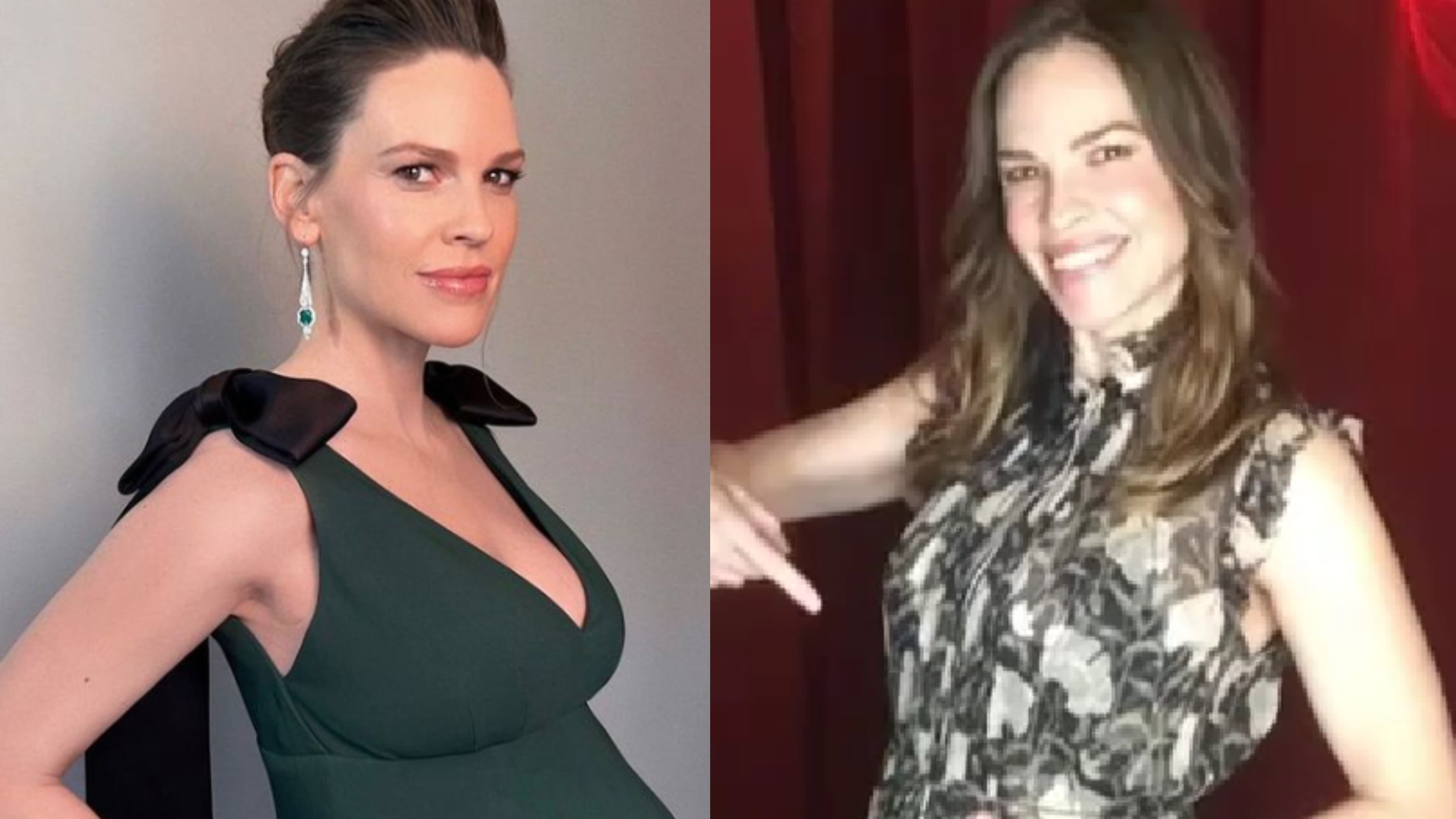 Hilary Swank lució espectacular en los Golden Globes 2023