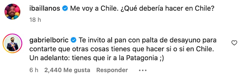 El Presidente Boric invitó a Ibai a comer pan con palta