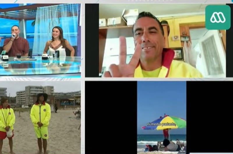 El salvavidas se convirtió en tendencia de redes sociales gracias a su megáfono en la playa de Los Molles.