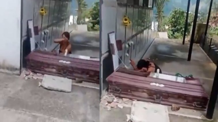 Mujer abrió un ataúd para “bañar y cambiar de ropa” a un fallecido en Colombia