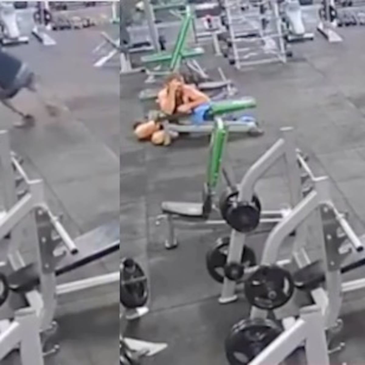 Brutal ataque en gimnasio: pesa cae sobre hombre Brutal ataque en gimnasio: pesa cae sobre hombre