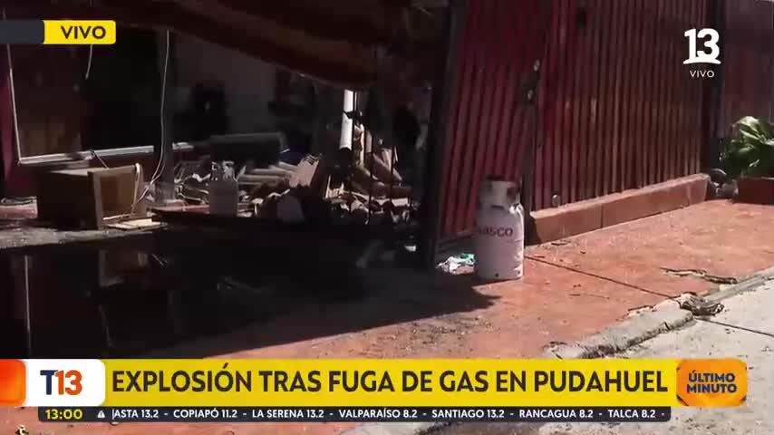 Explosión provocó graves daños en casa de Pudahuel: dos personas resultaron heridas