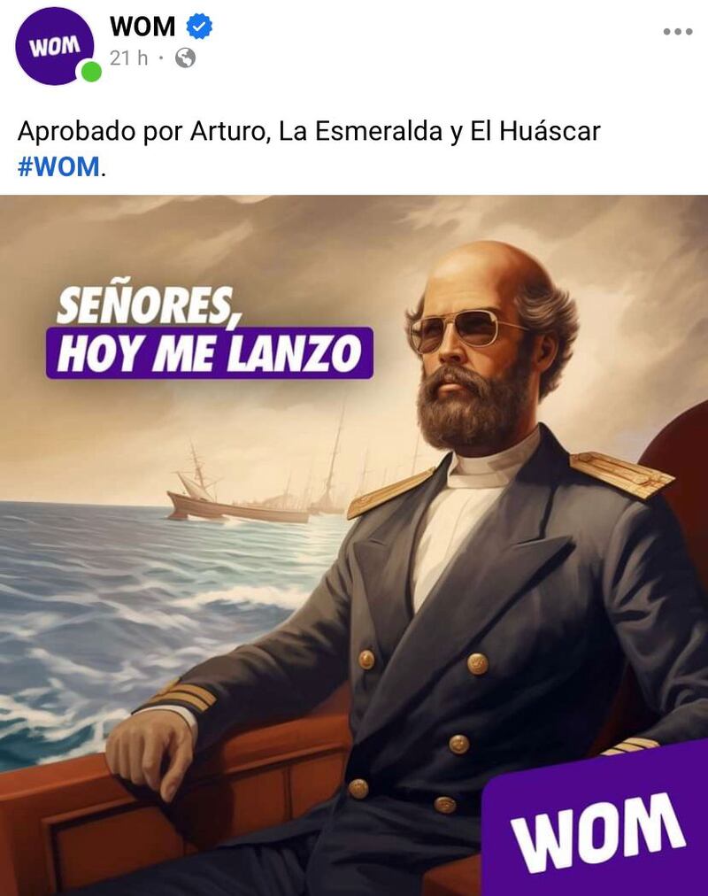 Chilenos enfurecidos por meme de Arturo Prat. Captura de Facebook