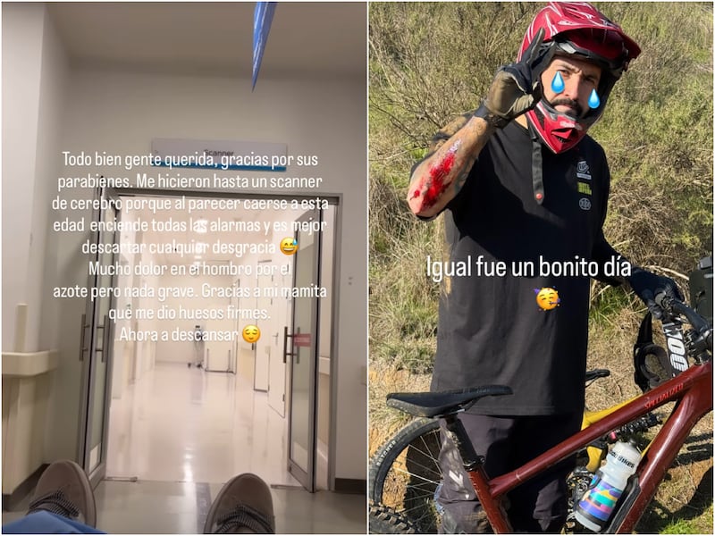 Edo Caroe sufrió accidente en bicicleta