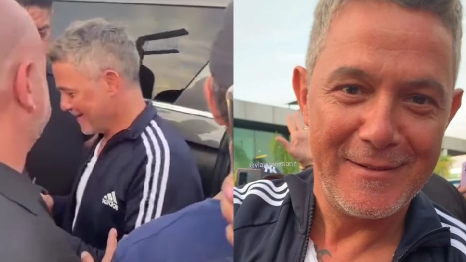 Alejandro Sanz llegando a Chile