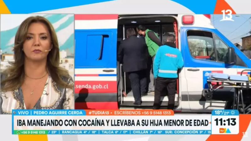 Conductora fue detenida tras dar positivo a cocaína