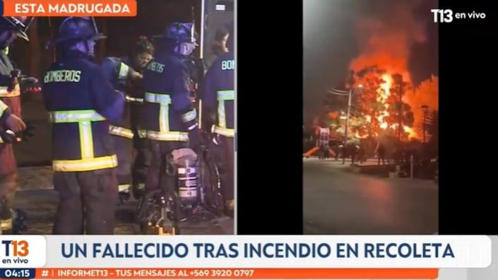 Mujer de 87 años fallece en incendio en Recoleta: había advertido que quería quemar su casa