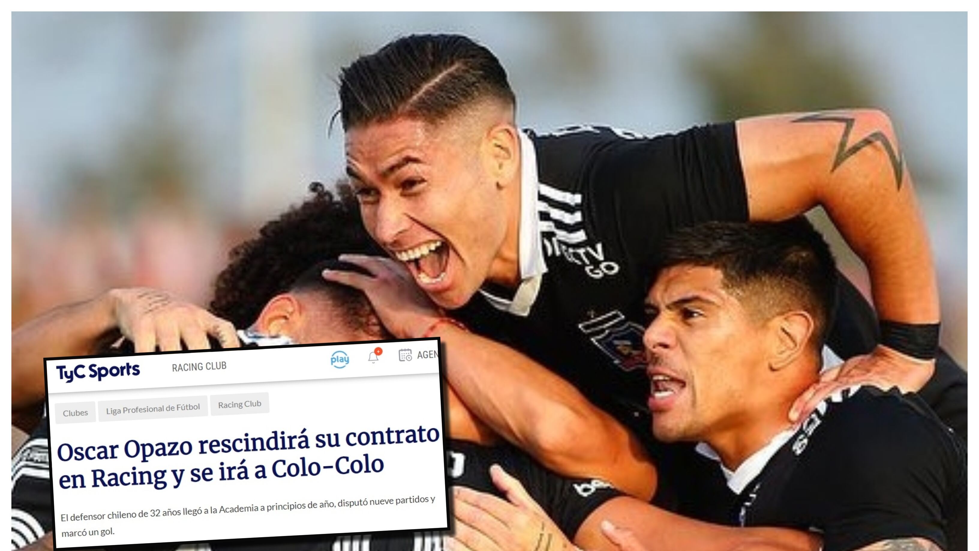 El lateral se desvinculó de Racing Club para poder concretar el acuerdo que lo traerá de regreso a Colo Colo este segundo semestre.