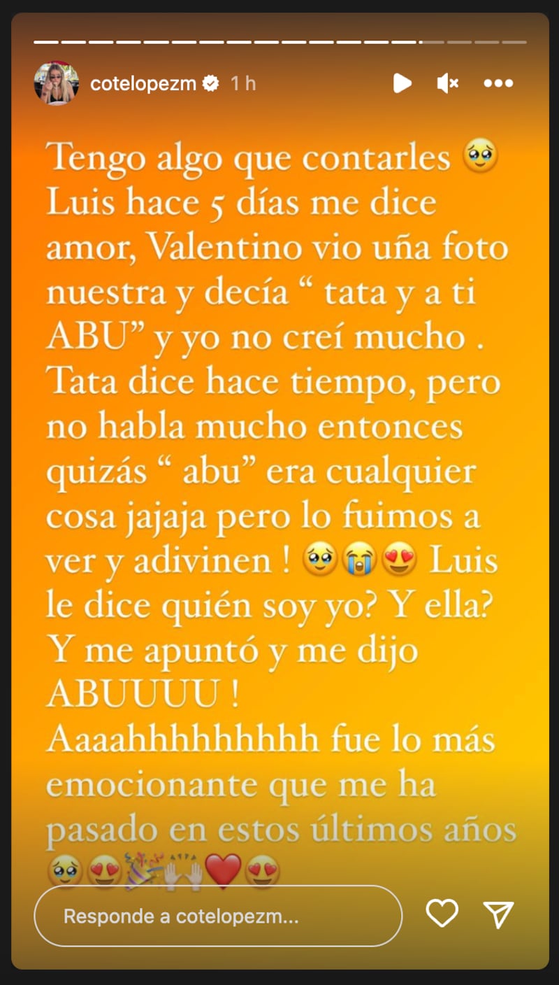 Historia de Coté López - Fuente: Instagram