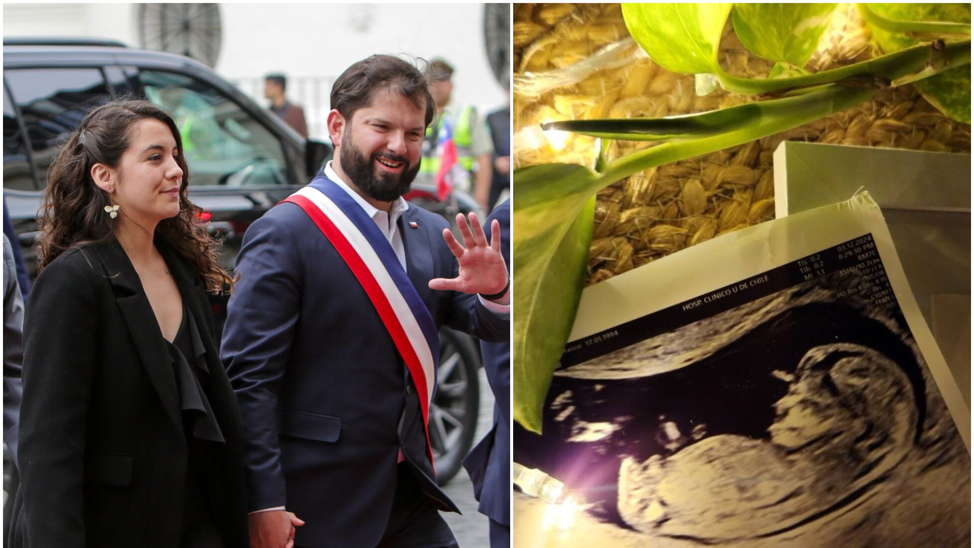 Presidente Gabriel Boric y su pareja, Paula Carrasco