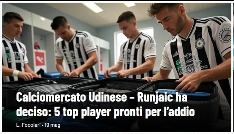 Los medios deportivos italianos aseguraron este lunes que el delantero no seguirá en Udinese en la próxima temporada.