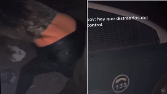 Un polémico video que se viralizó redes sociales da cuenta de un intenso y polémico “perreo” que se realizó a escasos centímetros de una patrulla de Carabineros.
“Hay que distraerlos del control”, reza la frase escrita en el registro original publicado en TikTok.
Si bien se desconoce la identidad de los protagonistas o si, efectivamente, es un funcionario policial el hombre que aparece en las imágenes, los cuestionamientos (y troleos) se multiplicaron.
“Estamos 10-4″, “Aló: carabineros tengo una emergencia. Enviamos una patrulla enseguida”, “Hecho aislado n°1.234.182.183.173.489.998″, “Me huele a carabinero dado de baja”, fueron algunos de los comentarios que generó la publicación.