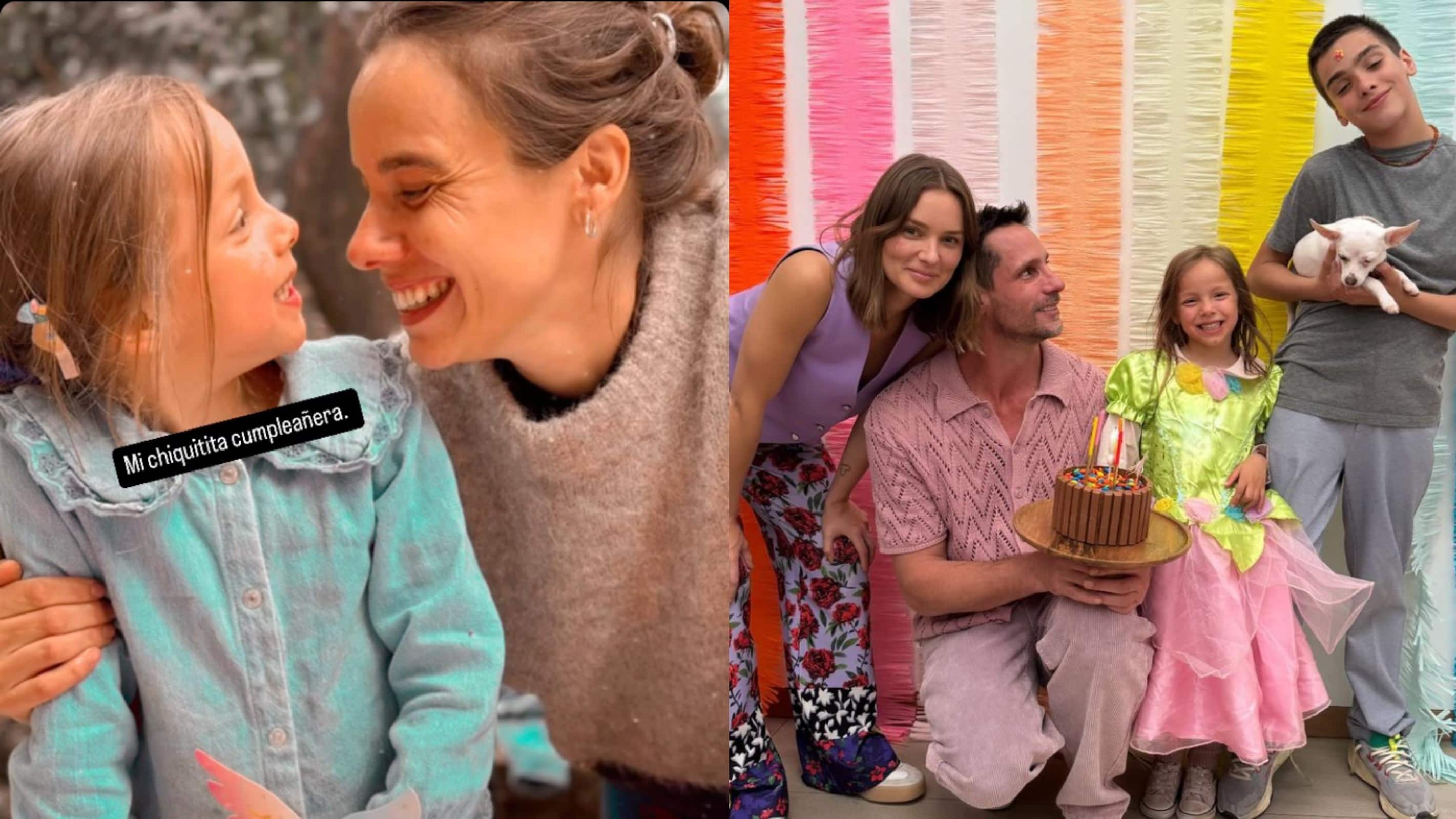 María Gracia Omegna y Gonzalo Valenzuela celebrando el cumpleaños de su hija