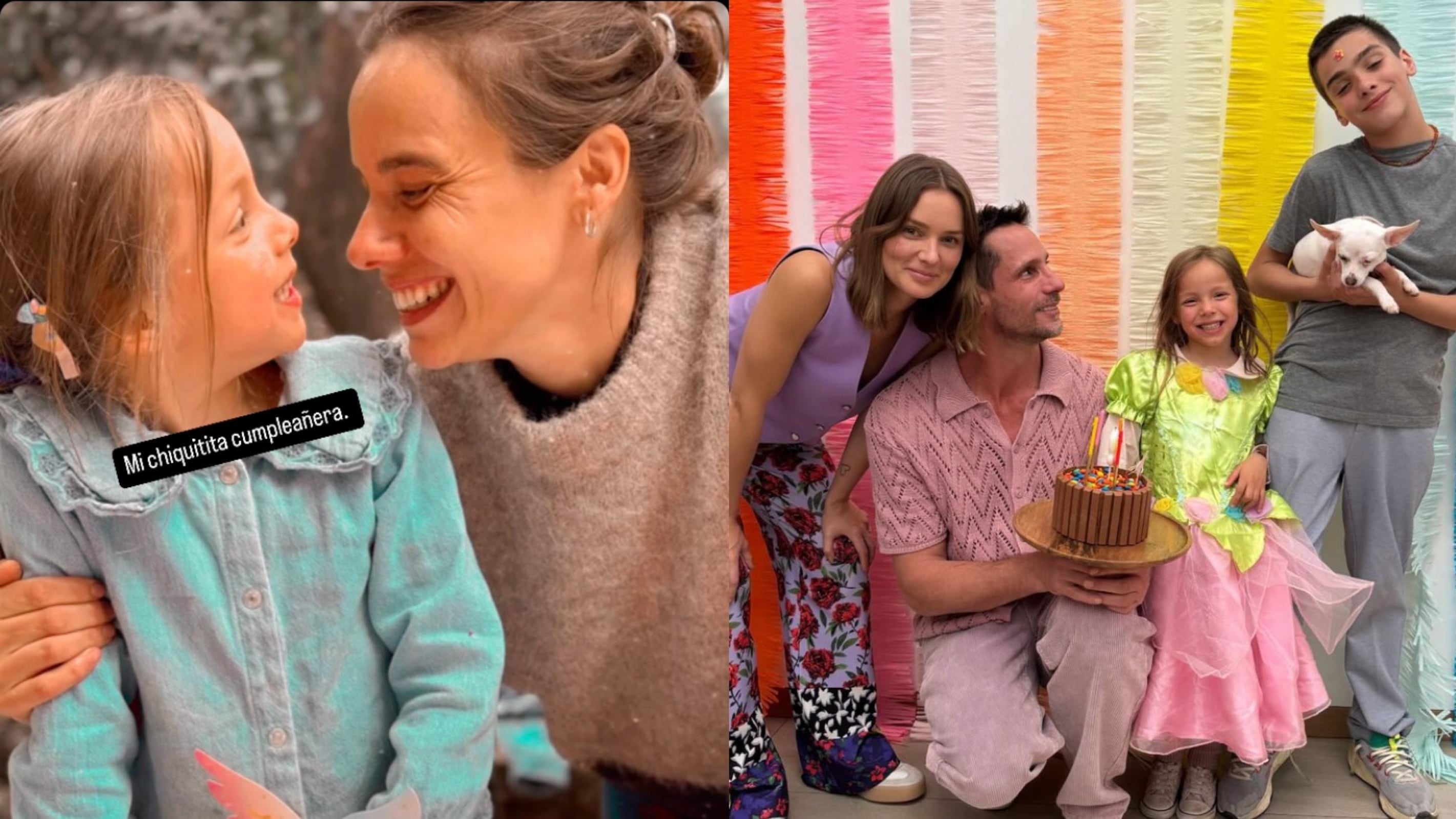 María Gracia Omegna y Gonzalo Valenzuela celebrando el cumpleaños de su hija