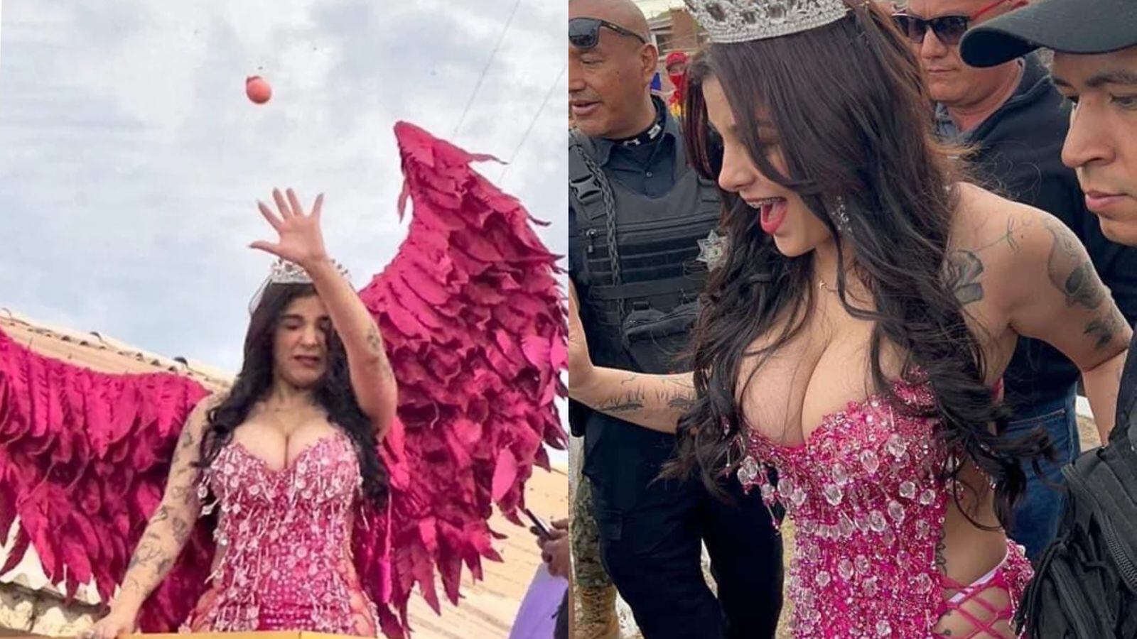 Karely Ruiz no la pasó muy bien en el Carnaval de Guaymas.