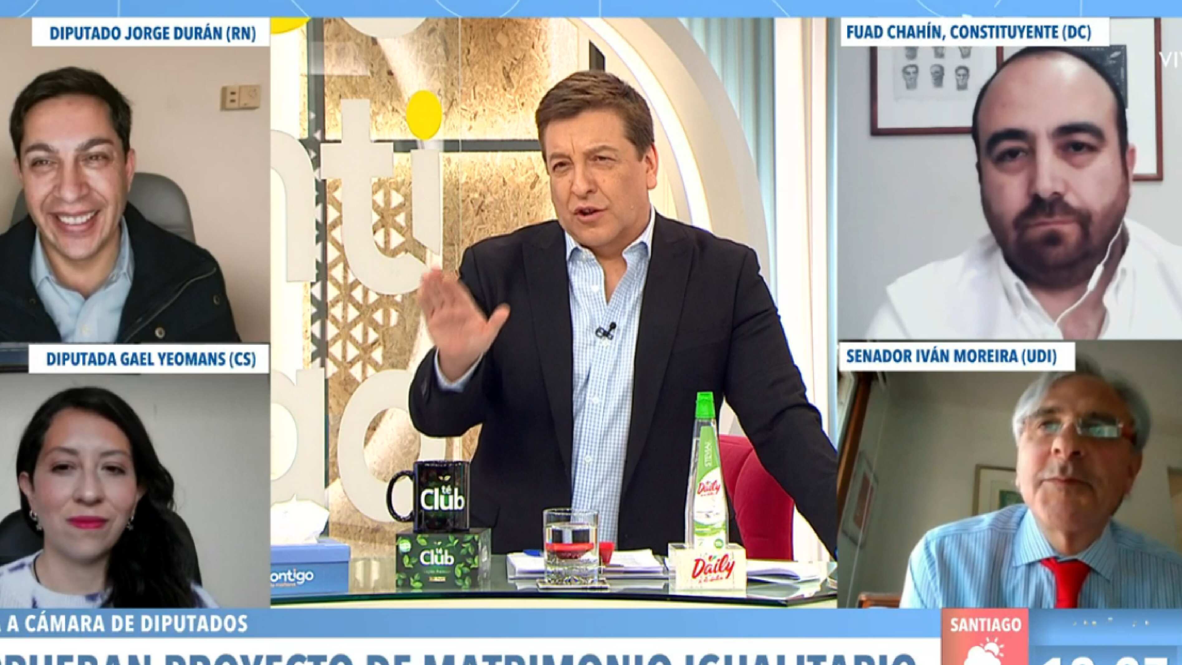 Julio César Rodriguez y el senador Moreira.