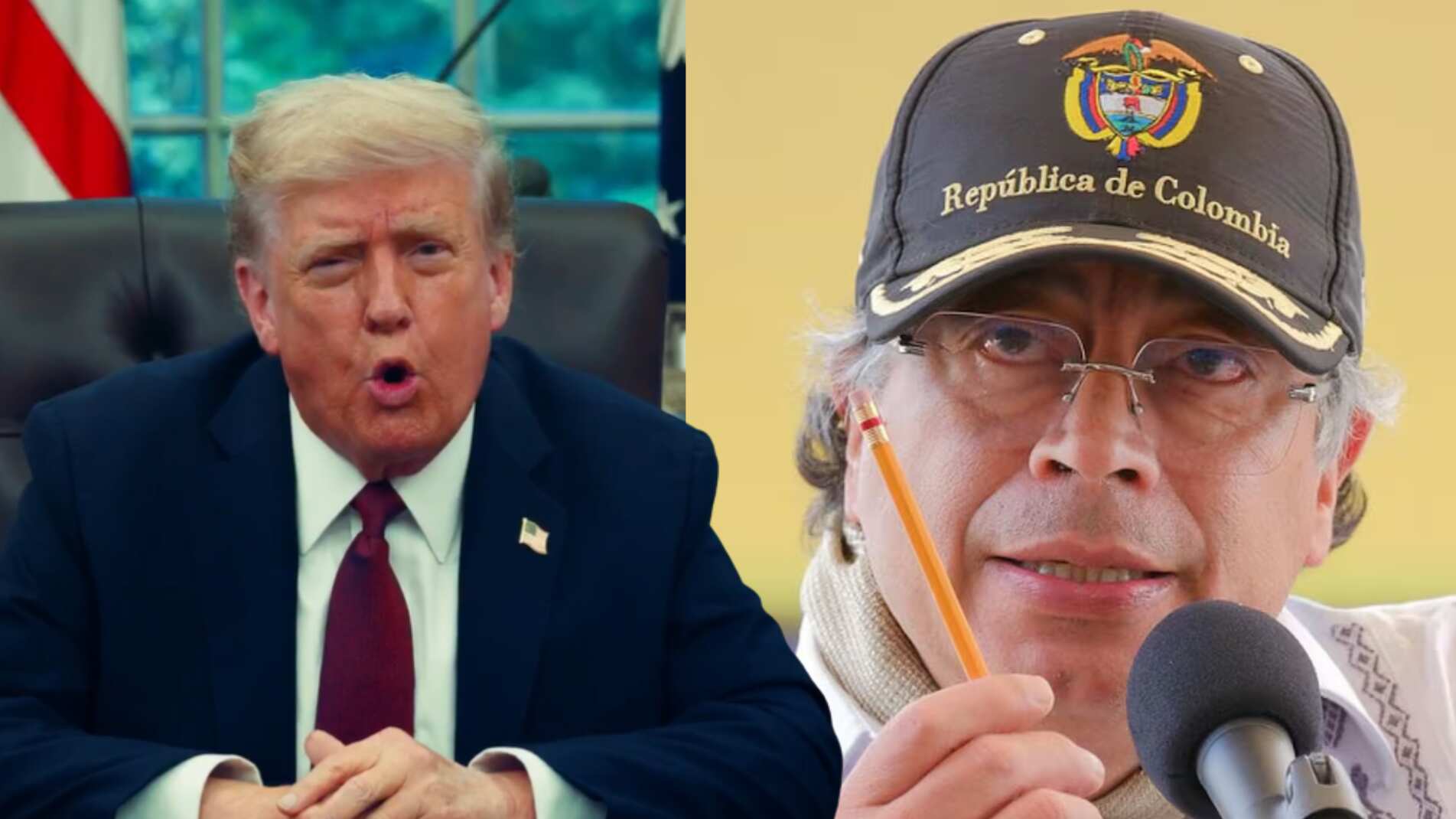 Donald Trump y Gustavo Petro