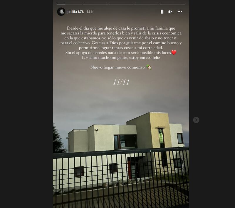 Pailita mostró la casa estilo mediterránea que le compró a su familia.