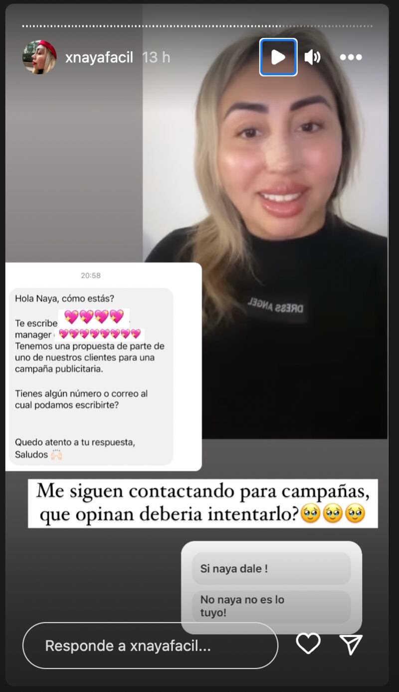 Historia de Naya Fácil | Fuente: Instagram