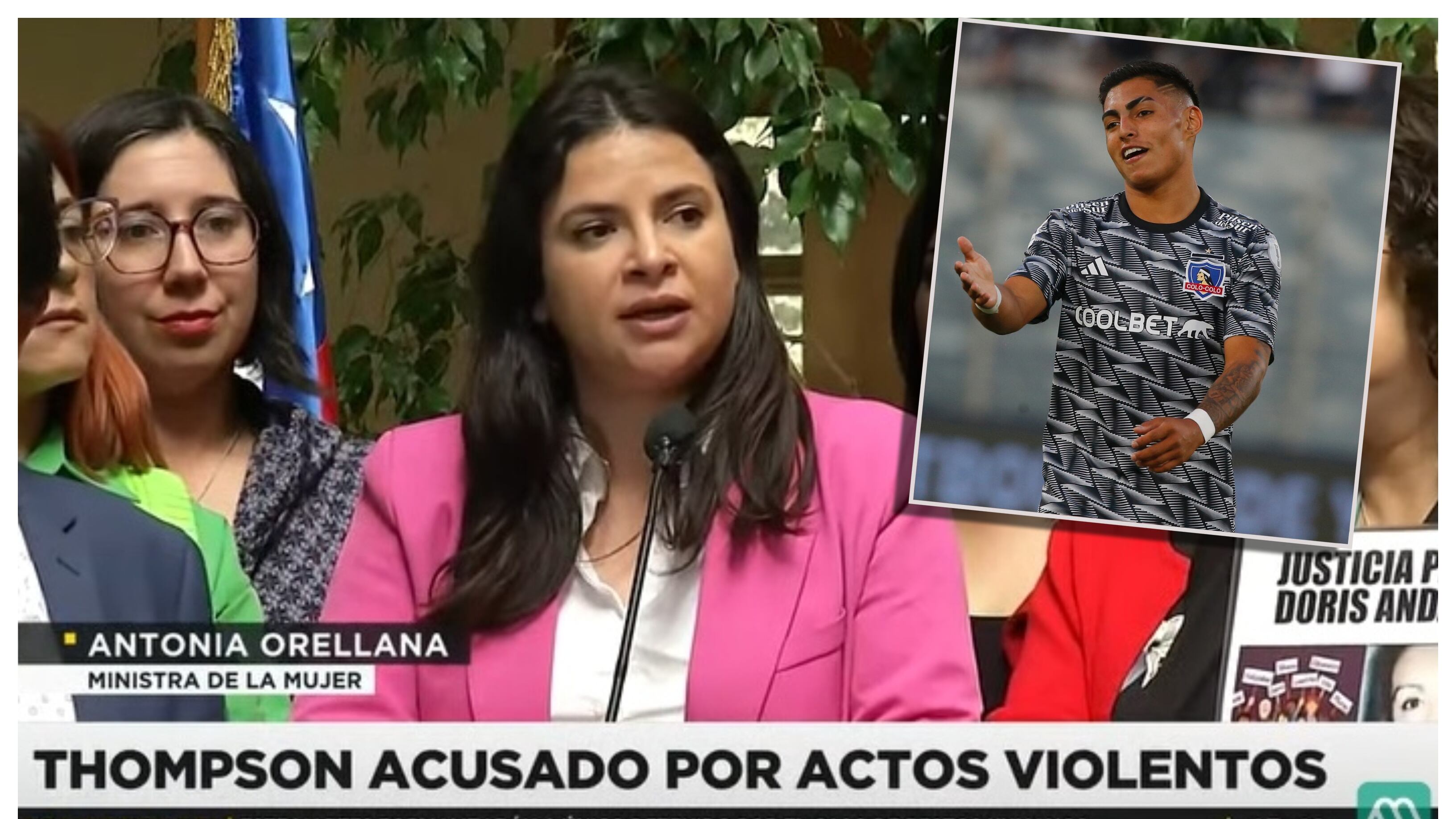 La ministra de la Mujer y Equidad de Género criticó este martes a Colo Colo por el caso de VIF de Jordhy Thompson con su expareja.