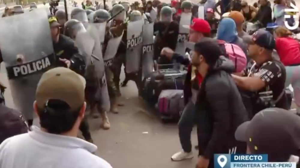 Tensión en frontera entre Chile y Perú | Captura: Chilevisión