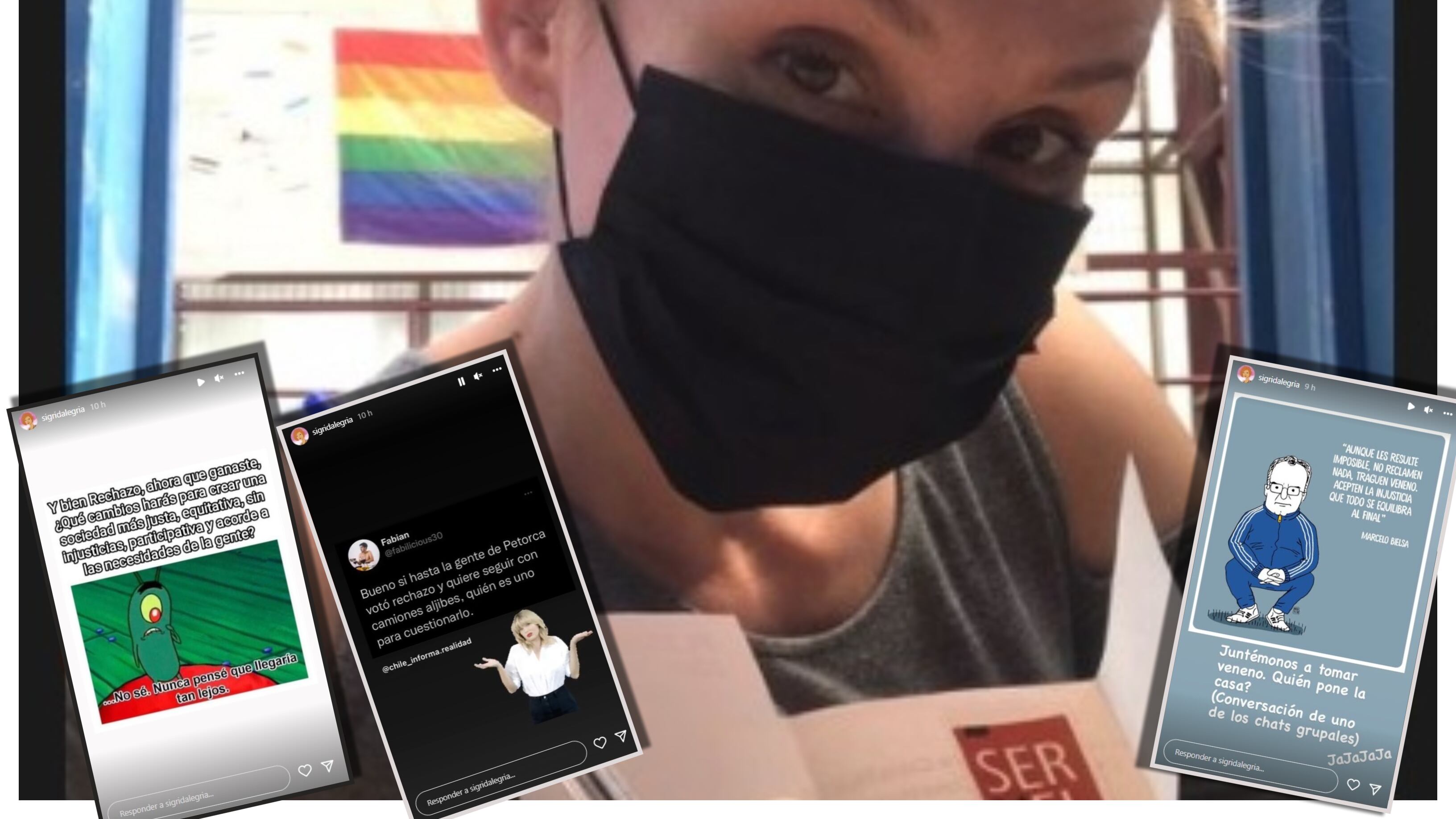 La actriz fue una de las tantas figuras públicas que lamentó e ironizó con el triunfo del Rechazo.