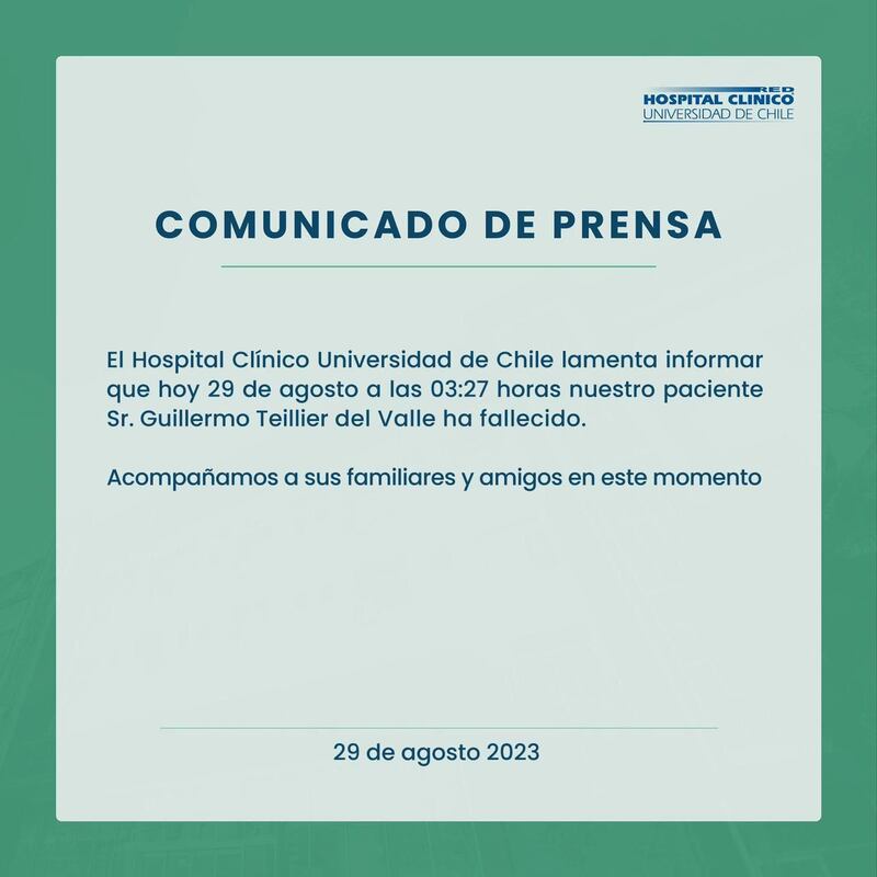 Comunicado de prensa - Guillermo Teillier