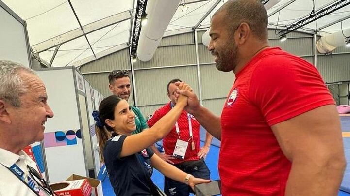 Francisca Crovetto y Yasmani Acosta