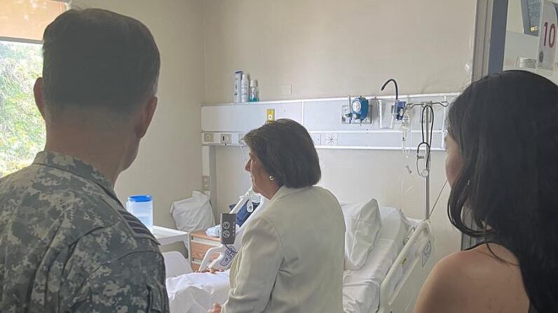 Ministra de defensa Adriana Delpiano visita a sobreviviente del accidente de la FACh | Fuente: Instagram @mindefchile