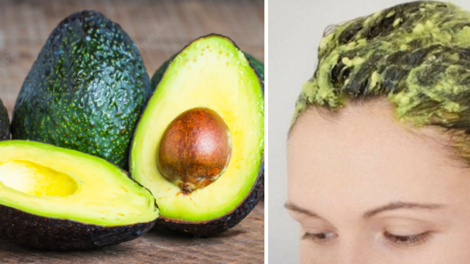 Aguacate en el cabello