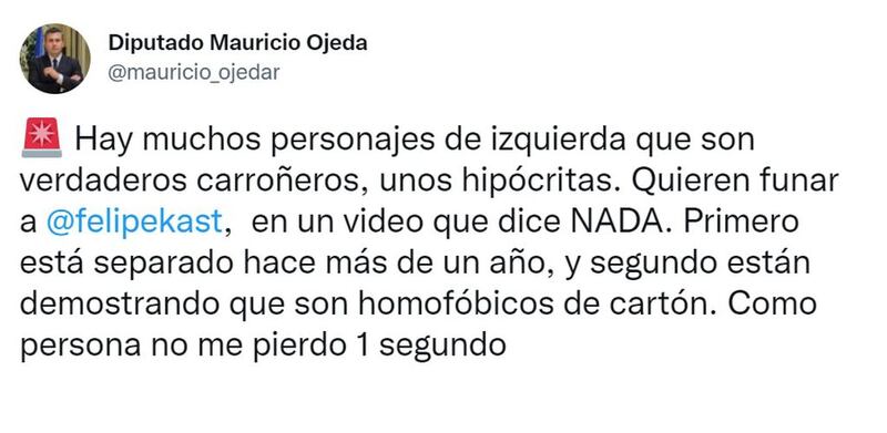 Twitter diputado Mauricio Ojeda