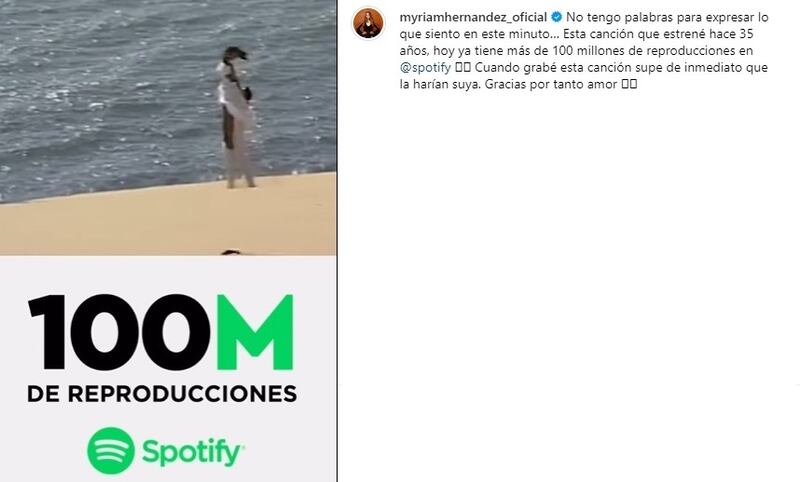 La cantante nacional se mostró feliz por el logro de su canción "El hombre que yo amo".