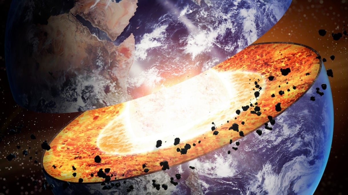 Ilustración núcleo de la Tierra