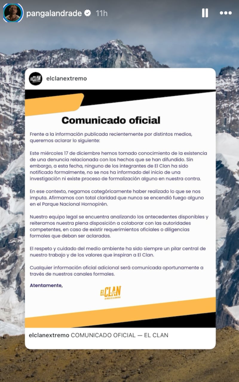 Comunicado de Pangal Andrade