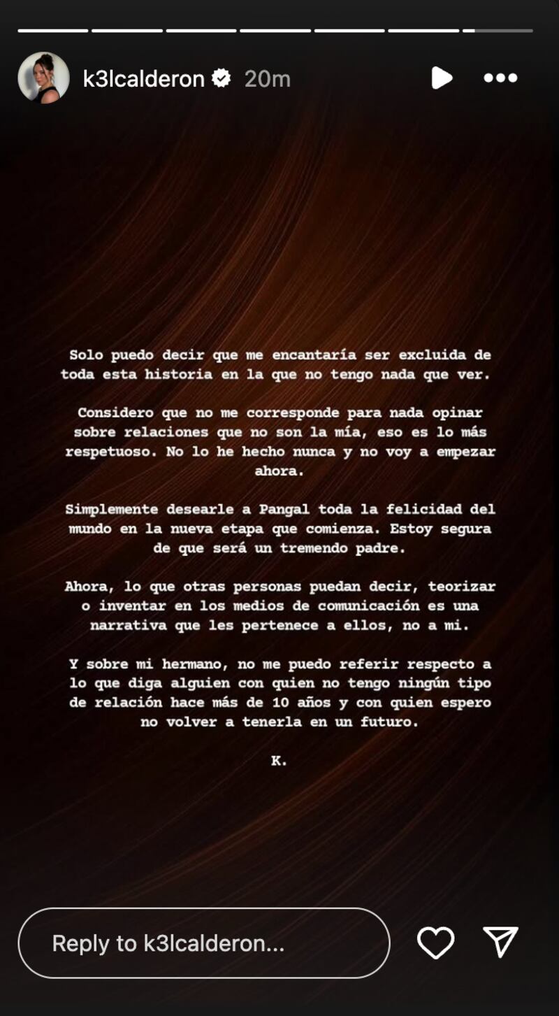 Historia de Kel Calderón | Fuente: Instagram @k3lcalderon