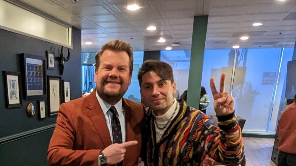 James Corden y Fabrizio Copano