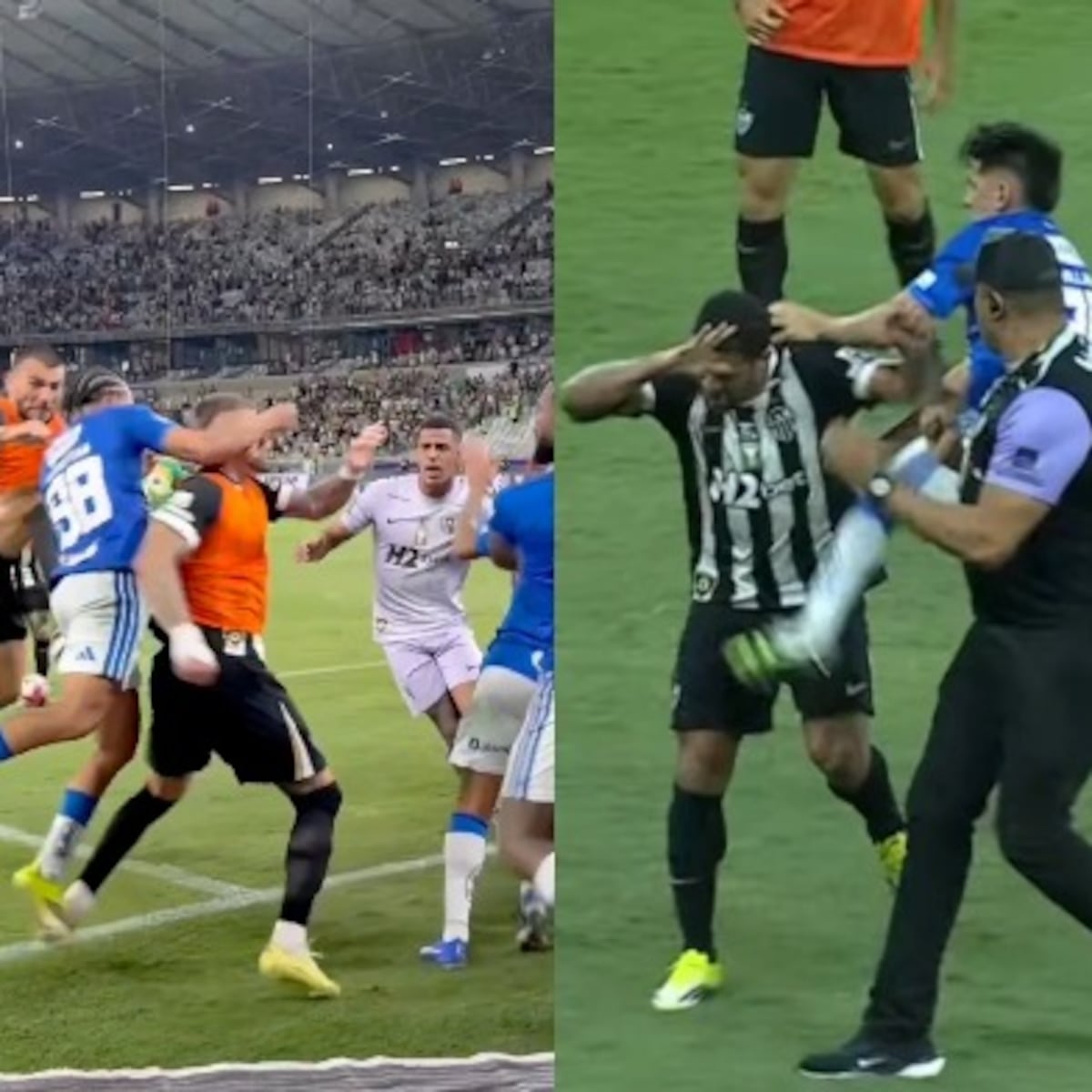 Batalla campal en Brasil: 23 tarjetas rojas y expulsiones entre Cruzeiro y el Mineiro Batalla campal en Brasil: 23 tarjetas rojas y expulsiones entre Cruzeiro y el Mineiro