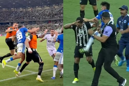Récord de expulsados: 23 tarjetas rojas e intervención policial en batalla campal por el título en Brasil entre Cruzeiro y el Mineiro