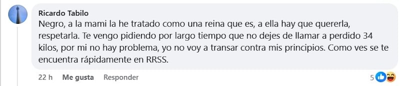 La polémica discusión virtual entre Alejandro Tabilo y su padre tuvo un segundo episodio en otra publicación de Facebook.