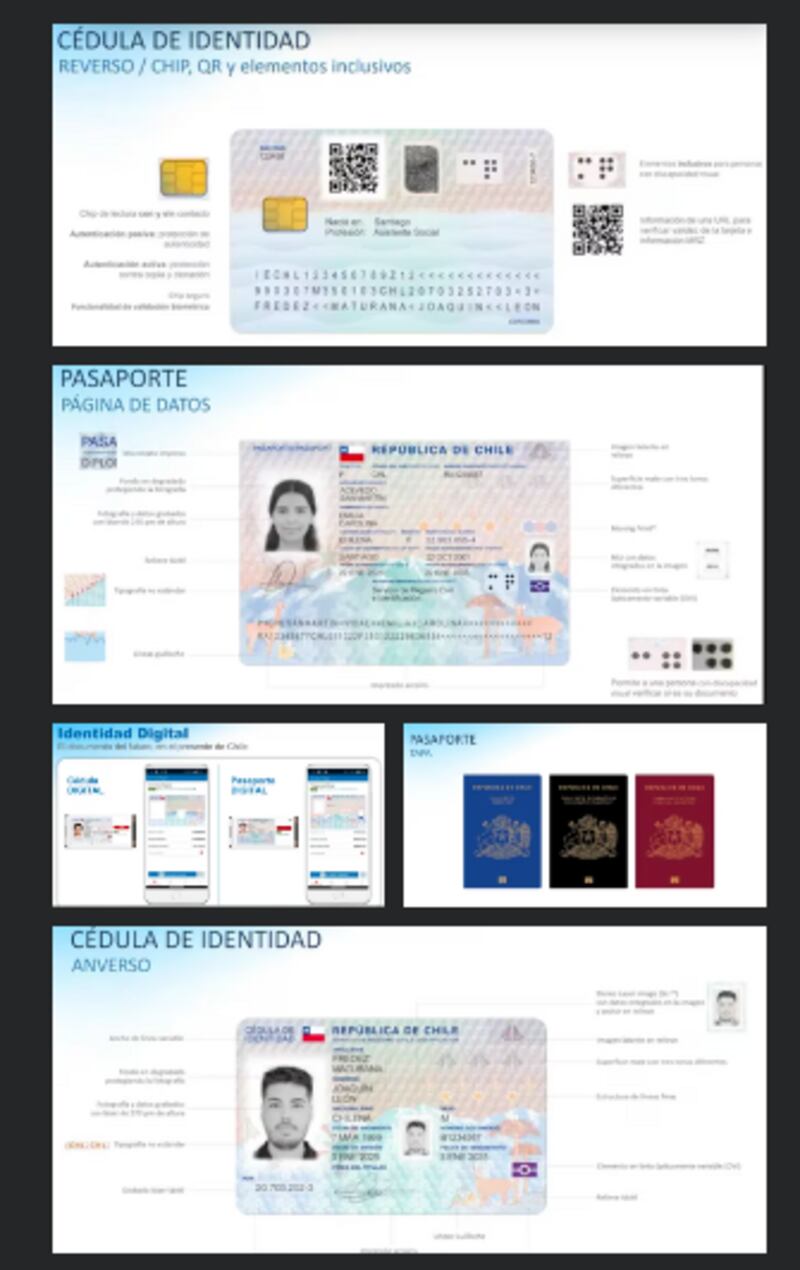 A partir de diciembre del 2024. Esa será la fecha que el Registro Civil ponga en circulación la nueva cara del carnet de identidad y el pasaporte. Documentos que serán actualizados en tecnología y seguridad e incluso serán válidos mostrándolos desde el celular.
Así lo contó el periodista de Meganoticias, quien viajó hasta Francia para conocer en primera persona la empresa que estará a cargo de modernizar las credenciales de altos estándares de seguridad que, aseguran, harán imposible la clonación y que sean usadas por terceras personas.
Según revelaron, unas de las características es que “la cédula digital estará disponible en la aplicación ‘Identidad Digital’ que creará el Registro civil, la cual se podrá descargar en teléfonos con sistema operativo iOS o Android”, señaló el citado medio.