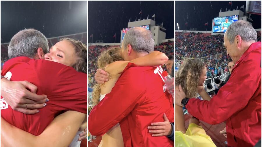 El conmovedor abrazo entre Martina y Gert Weil