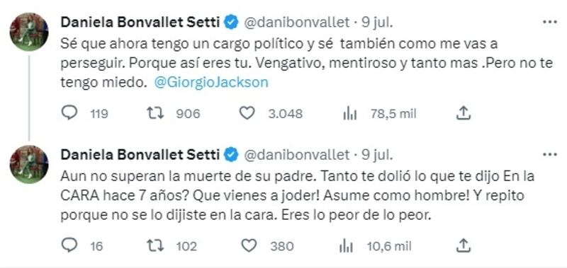 La hija del fallecido comentarista deportivo ya había criticado a Jackson el fin de semana pasado.