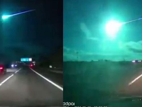 Captan asombroso meteorito que iluminó la noche de azul en España y Portugal
