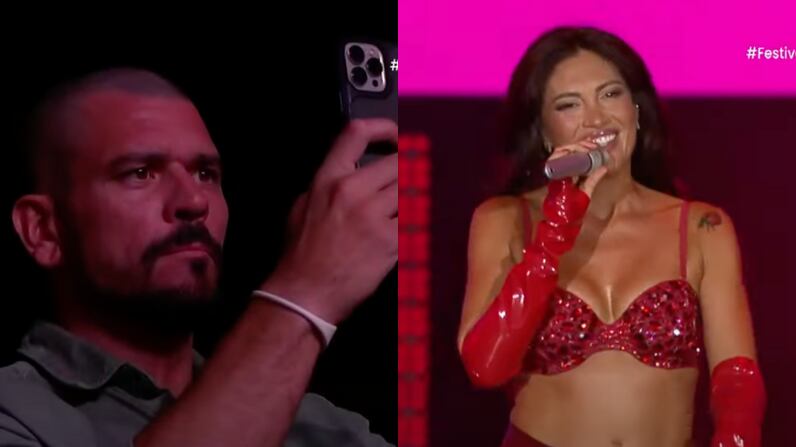 Juan Pedro Verdier y Karen Paola | Captura: Festival de Las Condes de CHV